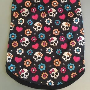 Halloween skull dog shirt